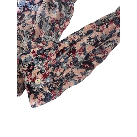 Lucky Brand Women L Floral Blouse Top Lightweight breathable cute - Picture 7 of 10